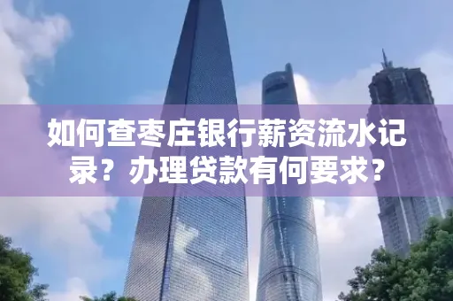 如何查枣庄银行薪资流水记录？办理贷款有何要求？