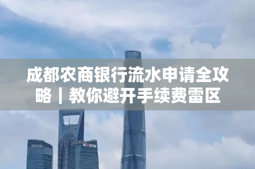 成都农商银行流水申请全攻略｜教你避开手续费雷区