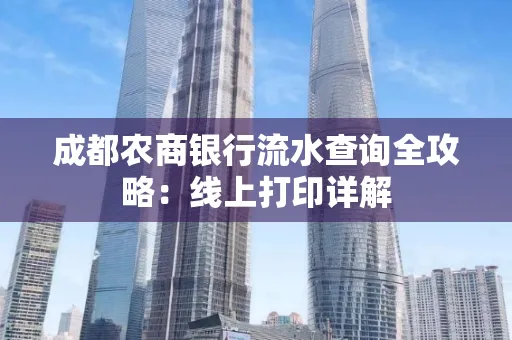 成都农商银行流水查询全攻略：线上打印详解
